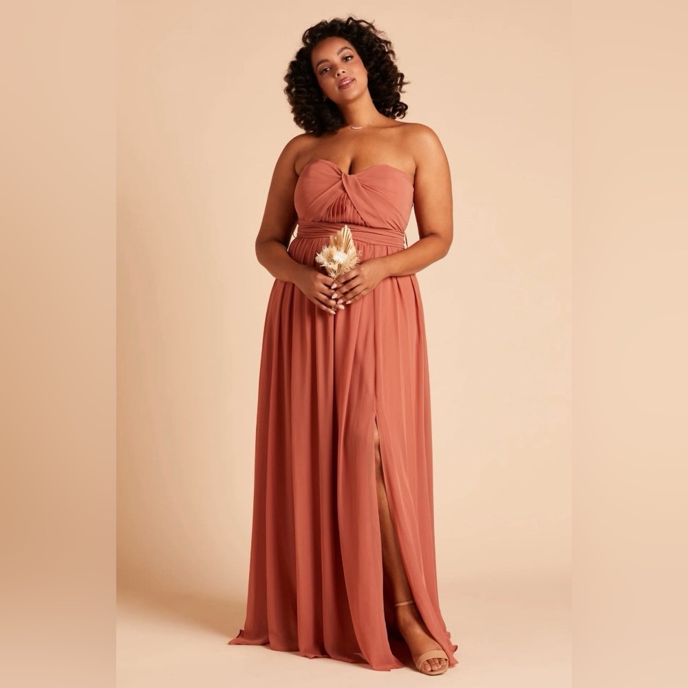 Birdy Grey Grace Convertible Dress with Slit in Terracotta - Picture 4 of 7